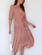 Boho V Neck Dress