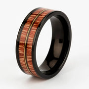 Wooden Titanium Ring Men and Women Handmade