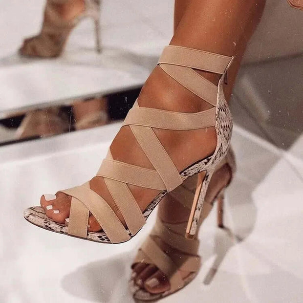 High Heels Gladiator Ankle Strap Sandals