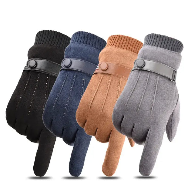 Mens Suede Touch Screen Gloves