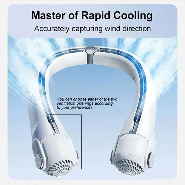 Portable Neckband Fan Without Blades, Suitable For Outdoor Use