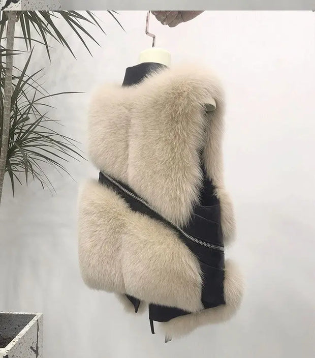 Womens Faux Fur Waistcoat