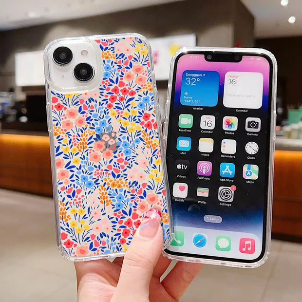 Shockproof Silicone iPhone Flower Cover