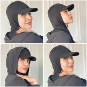 Chiffon Hijab With BaseBall Cap