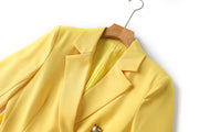 Spring/Summer High Quality Yellow Suit