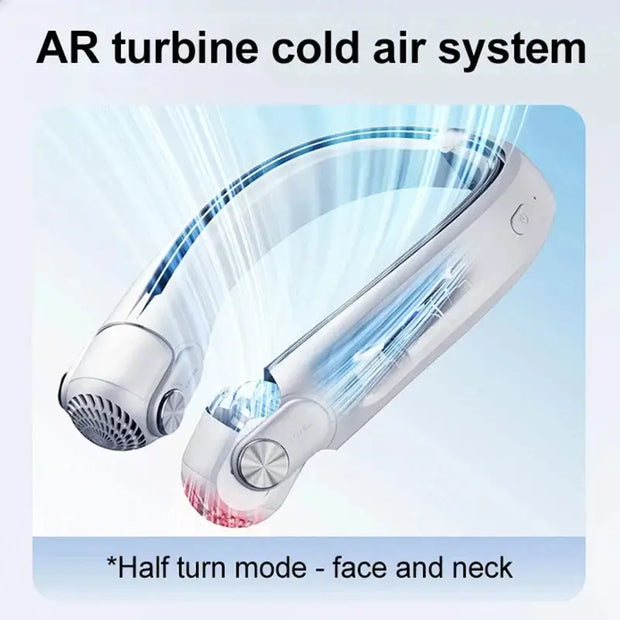 Portable Neckband Fan Without Blades, Suitable For Outdoor Use