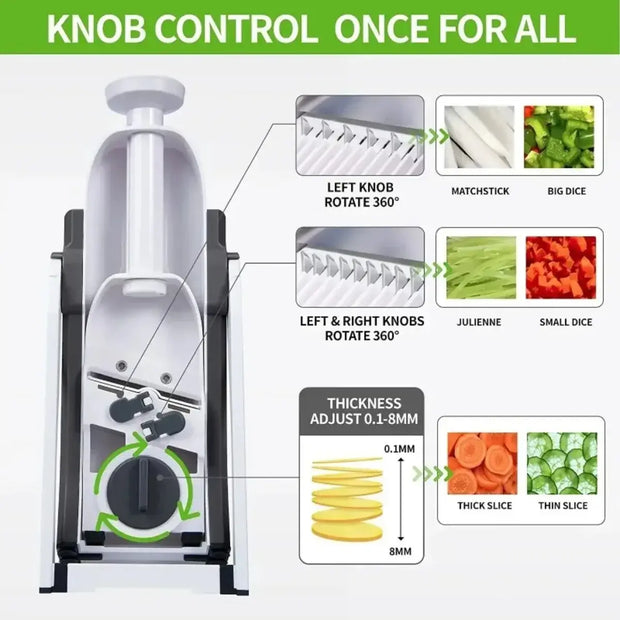 Multifunction Manual Vegetable Cutter/Slicer/Chopper