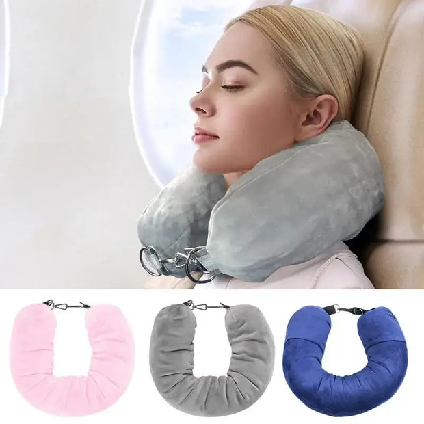 U-shaped Travel Pillow That You Stuff With Clothes