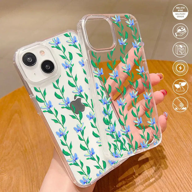 Shockproof Silicone iPhone Flower Cover