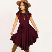 Short Sleeve Vintage Girls Dress