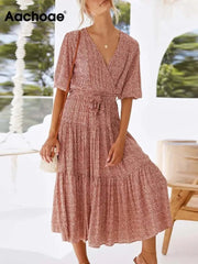 Boho V Neck Dress