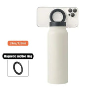 Water Bottle with Magnetic Mobile Phone Holder