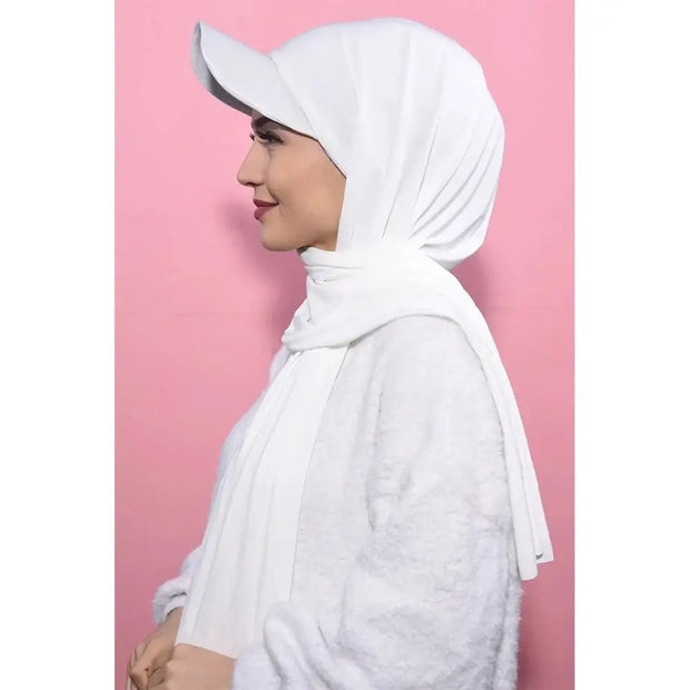 Chiffon Hijab With BaseBall Cap