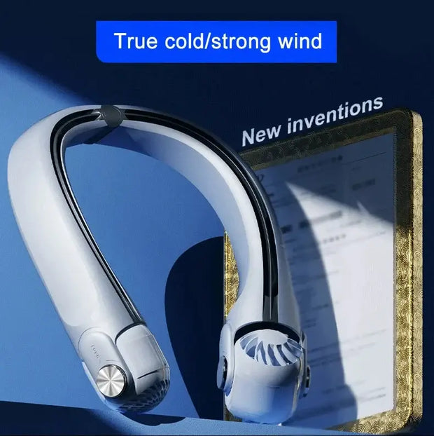 Portable Neckband Fan Without Blades, Suitable For Outdoor Use