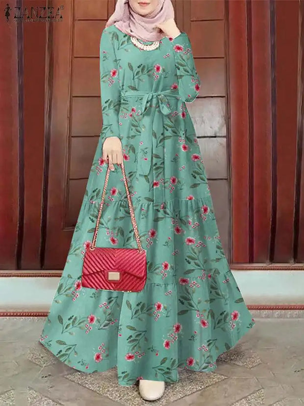 Modest Floral Muslim Dress