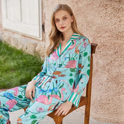 Silk Flamingo Pajamas