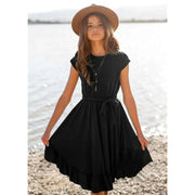 Short Sleeve Vintage Girls Dress