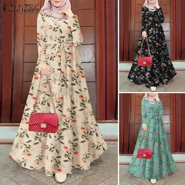 Modest Floral Muslim Dress