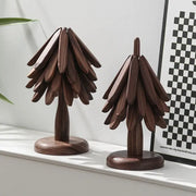 4PCS Tree Design Stand Wooden Coaster set