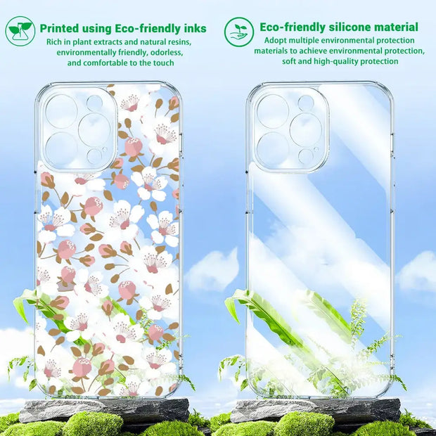 Shockproof Silicone iPhone Flower Cover