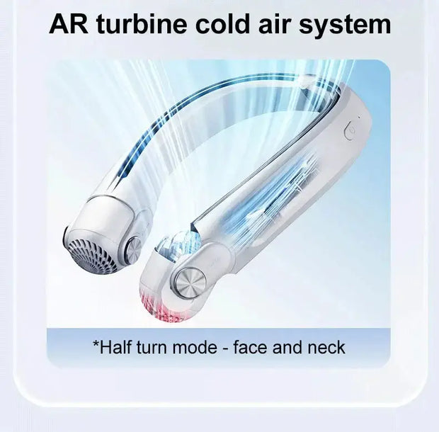 Portable Neckband Fan Without Blades, Suitable For Outdoor Use