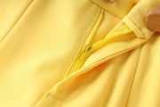 Spring/Summer High Quality Yellow Suit