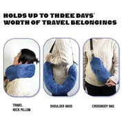 U-shaped Travel Pillow That You Stuff With Clothes